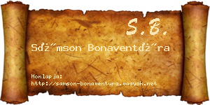 Sámson Bonaventúra névjegykártya